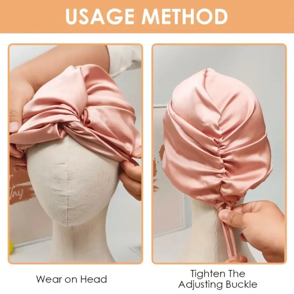 Elle 3pcs Champagne Satin Hair Care Sleep Set